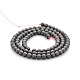 Frosted Electroplate Non-magnetic Synthetic Hematite Faceted Round Beads Strands(G-P061-36)-2