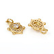 Brass Micro Pave Cubic Zirconia Charms(ZIRC-L096-03G)-2