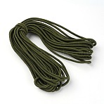 Braided Nylon Knitting Thread, Round, Dark Olive Green, 5.5~6.5mm(NWIR-WH0009-27B)