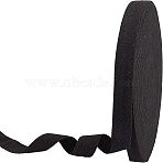 Cotton Cotton Twill Tape Ribbons, Herringbone Ribbons, for for Home Decoration, Wrapping Gifts & DIY Crafts Decorative, Black, 3/4"(20mm)(OCOR-WH0057-30C-02)