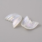 Fishtail Shape Transparent Acrylic Pendants, AB Color, Clear AB, 27.5x25.5x5mm, Hole: 1.8mm(TACR-TAC0007-01A)