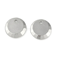 CCB Plastic Charms, Flat Round, Platinum, 14x3mm, Hole: 1.6mm(CCB-G020-40A-P)