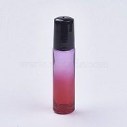 10ml Glass Gradient Color Essential Oil Empty Roller Ball Bottles, with PP Plastic Caps, Colorful, 8.55x2cm, Capacity: 10ml(0.34 fl. oz)(X-MRMJ-WH0011-B04-10ml)