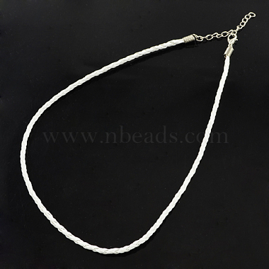 3mm White Imitation Leather Necklace Making