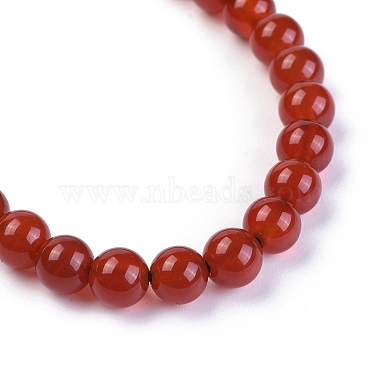 Bracelets de perles de grenat / cornaline naturelles(BJEW-JB04337-02)-2