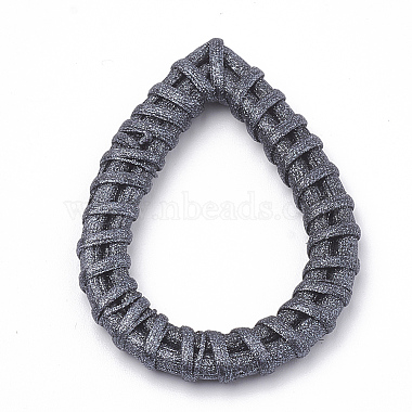 Handmade Spray Painted Reed Cane/Rattan Woven Linking Rings(WOVE-N007-05A)-2
