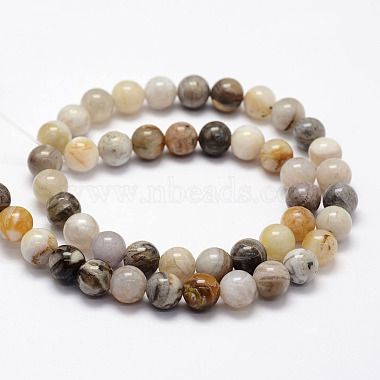 Natural Bamboo Leaf Agate Beads Strands(X-G-F364-02-8mm)-2