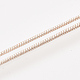 Brass Round Snake Chain Necklace Making(MAK-T006-11B-RG)-3