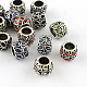 Antique Silver Plated Alloy Rhinestone Large Hole European Beads(MPDL-R041-02)-1