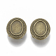 (Holiday Stock-Up Sale)Tibetan Style Alloy Slide Charms Cabochon Settings(TIBE-Q086-082AB-FF)-1