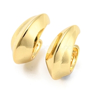 Rack Plating Brass C Shape Cuff Earrings for Women, Lead Free & Cadmium Free, Long-Lasting Plated, Real 18K Gold Plated, 15x7x14mm(EJEW-F326-08G)