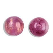 Resin Beads, Imitation Cat Eye, Round, Old Rose, 12mm, Hole: 1.6~1.8mm(RESI-N034-15-X06)