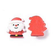 Christmas Theme Opaque Resin Cabochons, Santa Claus, 27x24x7.5mm(RESI-F042-01D)