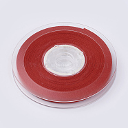 Polyester Ribbon, Red, 1/4 inch(6mm), about 50yards/roll(45.72m/roll)(OCOR-O009-6mm-235)