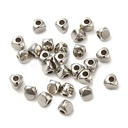 CCB Plastic Beads, Triangle, Platinum, 4x5x4.5mm, Hole: 1.8mm(CCB-H001-03P)