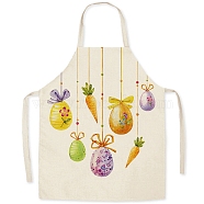 Cute Easter Egg Pattern Polyester Sleeveless Apron, with Double Shoulder Belt, for Household Cleaning Cooking, Colorful, 680x550mm(PW-WG98916-46)