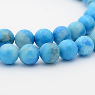 Natural Gemstone Dyed Round Bead Strands, 4mm, Hole: 1mm, about 98pcs/strand, 15.7 inch(G-P070-42-4mm)