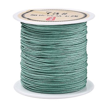 40 Yards Nylon Chinese Knot Cord, Nylon Jewelry Cord for Jewelry Making, Medium Aquamarine, 0.6mm