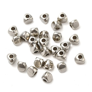 CCB Plastic Beads, Triangle, Platinum, 4x5x4.5mm, Hole: 1.8mm