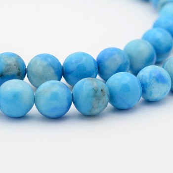 Natural Gemstone Dyed Round Bead Strands, 4mm, Hole: 1mm, about 98pcs/strand, 15.7 inch