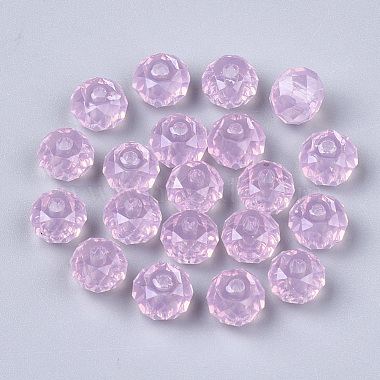 8mm Violet Rondelle Resin Beads