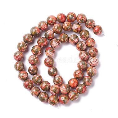 Assembled Synthetic Pyrite and Dyed Howlite Beads Strands(G-K317-A03-04)-4