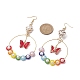 Glass Beads Pendant Dangle Earring(EJEW-MZ00137)-3