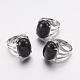 Natural Black Agate Wide Band Finger Rings(RJEW-K224-A06)-3