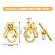 40Pcs 2 Colors Tibetan Style Alloy Flower Toggle Clasps(FIND-DC0004-34)-2