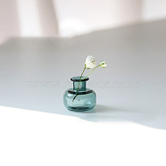 Transparent Miniature Glass Vase Bottles, Micro Landscape Garden Dollhouse Accessories, Photography Props Decorations, Teal, 20x20mm(BOTT-PW0006-10B)