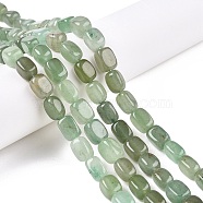 Natural Green Aventurine Beads Strands, Cuboid, 7.5~13x6.5~12.5x6~11.5mm, Hole: 1mm, about 33pcs/strand, 13.98~15.6''(35.5~39cm)(G-T138-105)