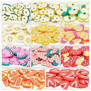 ARRICRAFT 220Pcs 11 Styles Handmade Polymer Clay Cabochons, Mixed Shapes, Mixed Color, 20pcs/style(CLAY-AR0001-08)