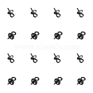 Unicraftale 304 Stainless Steel Cup Pearl Peg Bails Pin Pendants, for Half Drilled Beads Making, Gunmetal, 7~7.5x3~4mm, Hole: 1.5mm, Pin: 0.8mm, 50pcs/box(STAS-UN0003-95B)
