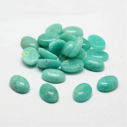 Oval Natural Amazonite Cabochons, 14x10x4~5mm(G-O147-02C)