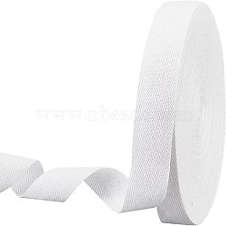 Cotton Cotton Twill Tape Ribbons, Herringbone Ribbons, for for Home Decoration, Wrapping Gifts & DIY Crafts Decorative, White, 30mm(OCOR-WH0057-30E-01)