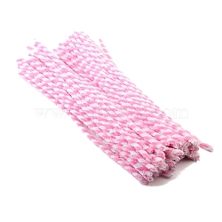 Twisted Stick, Pipe Cleaner, Super Dense Encryption Thickened Plush Root Strip for DIY Plush Craft, Pearl Pink, 300x6mm, 100pcs/set(PW-WGE7C99-03)