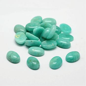 Oval Natural Amazonite Cabochons, 14x10x4~5mm