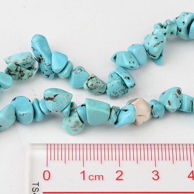Blanc perles de puces de jade naturels teints(X-G-R192-06)-3