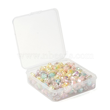 150pcs 5 couleurs perles acryliques transparentes(TACR-LS0001-09)-7