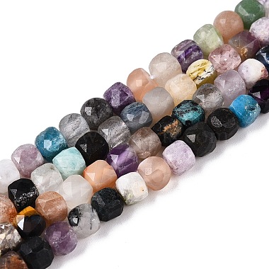 Cube Mixed Stone Beads