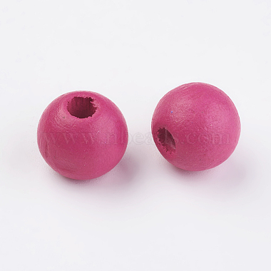 12mm Camellia Round Wood Beads