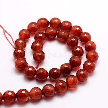 Dyed Natural Agate Faceted Round Beads Strands(G-E320B-8mm-08)-2