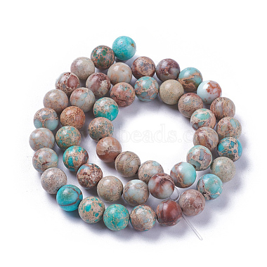 Natural Imperial Jasper Beads Strands(X-G-I122-8mm-12)-4