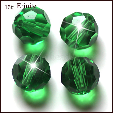 4mm Green Round Glass Beads