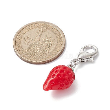 Opaque Resin Strawberry Pendant Decoration(HJEW-JM01420-01)-3