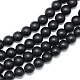 Synthetic Black Stone Bead Strands(X-G-R345-12mm-38-1)-1