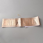 Cloth Birthday Party Shoulder Straps, with Metal Pins, BurlyWood, 1600x95x0.5mm(AJEW-WH0696-067B)