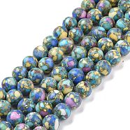 Assembled Natural & Dyed Magnesite Beads, Round, Colorful, 10mm, Hole: 1.2mm, about 38pcs/strand, 14.96''(38cm)(G-L575-02H)