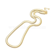 Rack Plating Brass Herringbone Chains Necklace for Men Women, Cadmium Free & Lead Free, Real 18K Gold Plated, 17.87 inch(45.4cm)(X-NJEW-M193-01G)