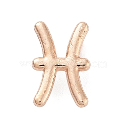 Rack Plating Alloy Pendants, Cadmium Free & Lead Free, Electroplate Nickel, 12 Constellation, Light Gold, Pisces, 12.5x8.5x5.5mm, Hole: 1.8mm(PALLOY-S190-05KCG-09)